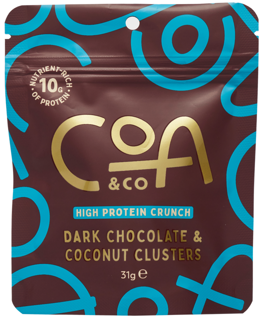 Dark Chocolate & Coconut Clusters,  31gm